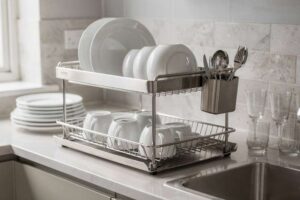 Migliore Scolapiatti a Due Ripiani con Portaposate in Acciaio Inox — Guida all’Acquisto 2025